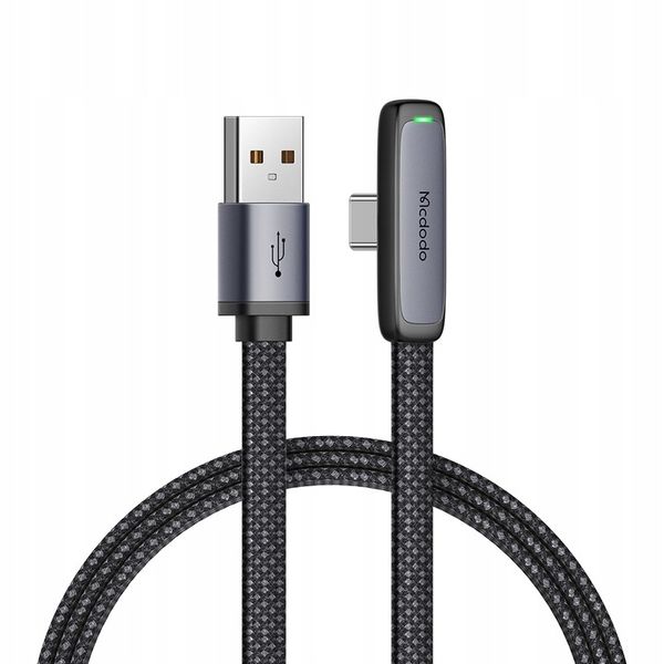 MCDODO KABEL USB-C KĄTOWY SZYBKIE ŁADOWANIE USB TYP C 6A 100W CZARNY 1M zdjęcie 11