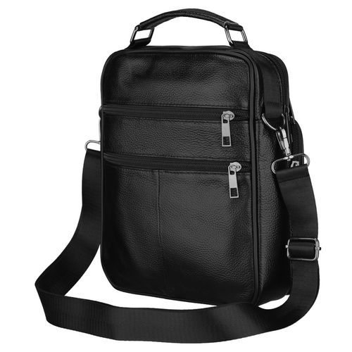 skórzana, poręczna listonoszka męska w czarnym kolorze - rovicky na Arena.pl