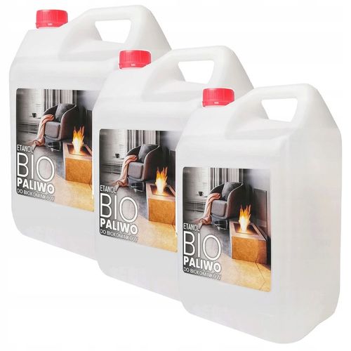 Biopaliwo do kominka 3x5L 15L bezzapachowe bioetanol etanol BEZDYMNY BOMAR na Arena.pl