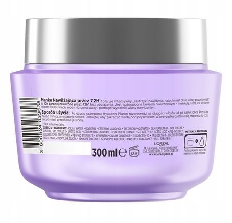 Nawilżająca Maska Do Włosów Loreal Elseve Hyaluron Plump 300 ml na Arena.pl