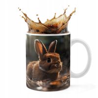KUBEK CERAMICZNY 330ML DRUK - ZWIERZĘTA KRÓLIK