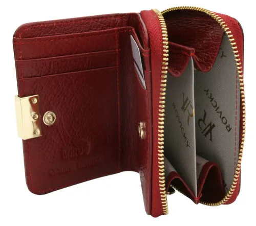 portfel skóra naturalna czerwony damski na Arena.pl
