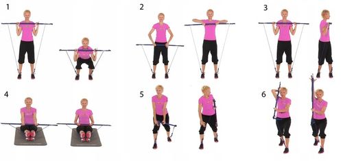 DRĄŻEK DO PILATESU BAR KIJ DO ĆWICZEŃ GUMY OPOROWE EKSPANDERY Z DRĄŻKIEM na Arena.pl