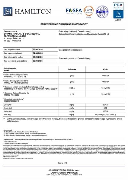 Encann Cordyceps (Maczużnik Bojowy) - silny ekstrakt w kroplach 50 ml zdjęcie 3