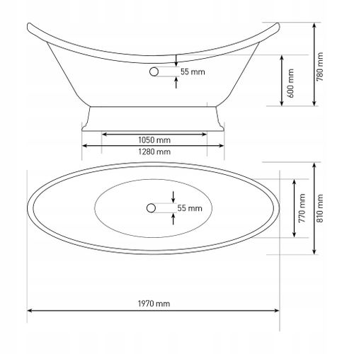 WANNA WOLNOSTOJĄCA 194 CM MILA na Arena.pl