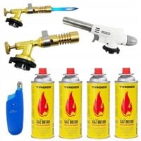 PALNIK GAZOWY CERAMICZNY PIEZO + MOSIĘŻNY + 4x GAZ TIROSS +