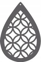 Zawieszka dekor ozdoba ażurowa dekoracja Z8 szary