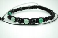 Bransoletka makrama TURMALIN AWENTURYN ochrona i szczęście