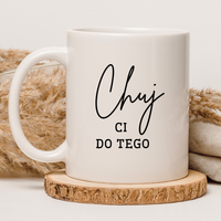 CHAMSKI KUBEK BEZ CENZURY | ŚMIESZNY PREZENT | DO PRACY BIURA DOMU | 330 ml