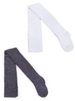 Rajstopy dziewczęce bawełniane z lurexem biało-czarne 92-98 YOCLUB