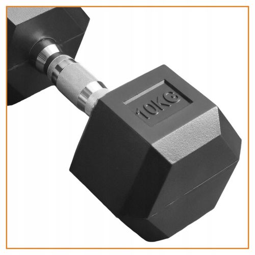HANTLA HEX - HANTLE ŻELIWNE STALOWE GUMOWANE - 10 kg - PROFESJONALNE na Arena.pl