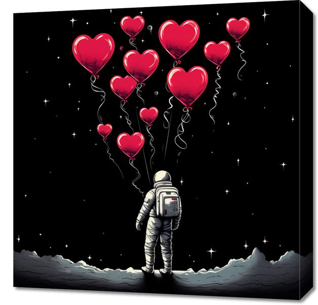 Obraz 60x60cm Astronauta Własnych Celi zdjęcie 1