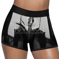 chic strap-on shorts (36 - 39 inch waist) black