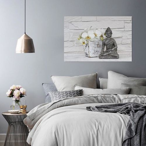 Obraz na płótnie - Canvas, Budda i storczyk 40x30 na Arena.pl