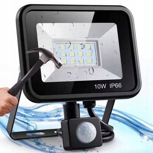 HALOGEN LED 10W LAMPA Z CZUJNIK RUCHU ZMIERZCHU NAŚWIETLACZ ZEWNĘTRZNY na Arena.pl