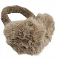 Duże miękkie futrzane dłuższy włos nauszniki rozmiar uniwersalny brązowy