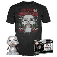 zestaw koszulka figurka funko pop! tees star wars holiday stormtrooper 55