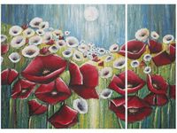 70X50CM MAKI ŚWIETLE KSIĘŻYCA DWÓJ OBRAZ NIESYMETRYCZNY