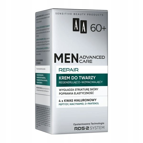 AA MEN ADVANCED CARE REPAIR 60+ krem do twarzy zdjęcie 2