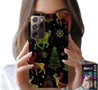 ETUI DO SAMSUNG NOTE 20 ULTRA - RENIFER, PŁATEK ŚNIEGU, CHOINKA + FOLIA