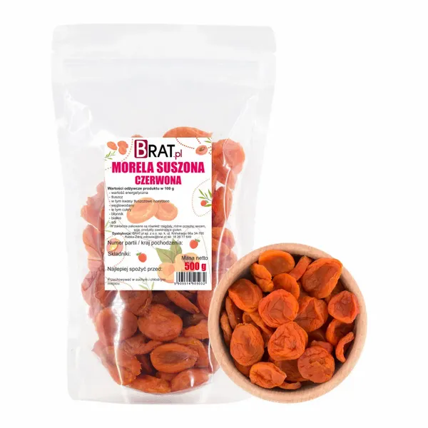 Morele CZERWONE suszone 500g zdjęcie 1