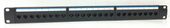 PATCHPANEL 24-PORTY MONTOWANY W SZAFIE RJ45 PATCH PANEL RAMA UCHWYT