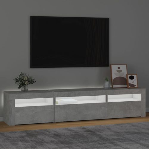 Szafka pod TV z oświetleniem LED, szarość betonu, 195x35x40 cm na Arena.pl