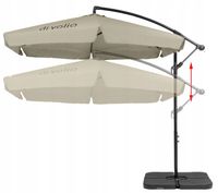 Parasol ogrodowy z podstawą regulowany obciążenie Empoli beżowy