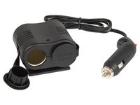 Rozgałęźnik Zapalniczki samochodowej 1xWTYK /2xGNIAZDO +kabel CS-24
