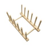 Suszarka Do Naczyń - Ociekacz - Organizer - Bambusowy Jasny żółty