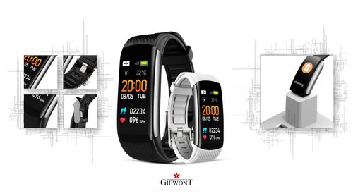 Smartband Giewont Czarny GW200-2 + Pasek Biały na Arena.pl