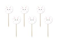 Pikery do babeczek Słodki Kotek 6 szt.