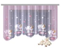 Firana PRZYJACIELE pies kot pokój dziewczynki BEST FRIENDS 300x150 taśma