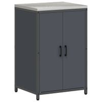 Szafka do przechowywania w kuchni z półką Antracyt Stal