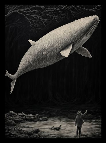 Plakat 20,5x28,4cm Biały Wieloryb na Arena.pl