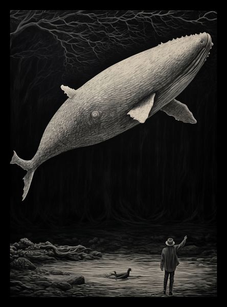 Plakat 20,5x28,4cm Biały Wieloryb zdjęcie 2