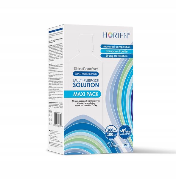 Płyn do soczewek Horien Maxipack 360+100ml zdjęcie 1
