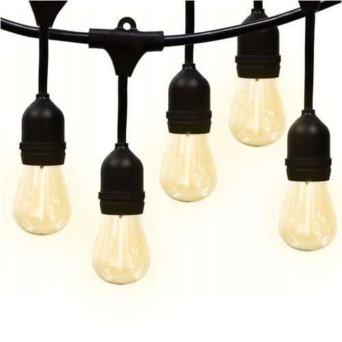 Girlanda Ogrodowa Świetlna 10m + 10x Żarówka LED 1W 2700K Zewnętrzna IP65 na Arena.pl