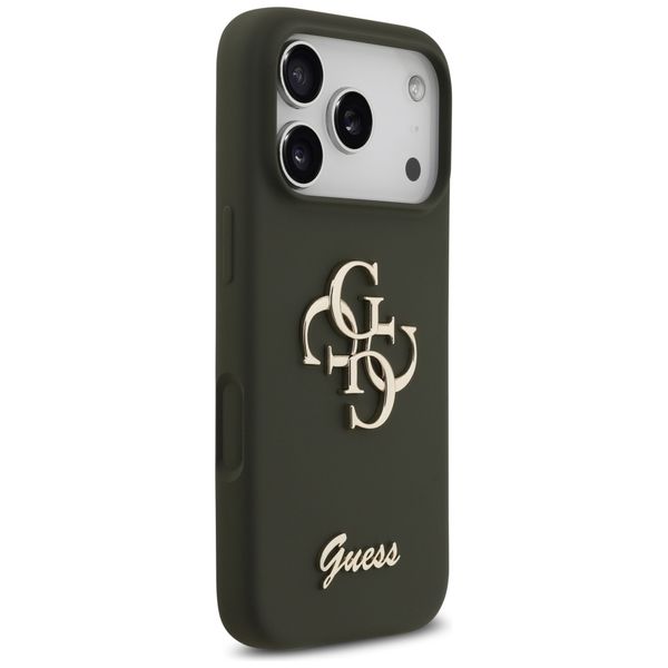 etui guess silicone big 4g script do     iphone 17 pro khaki zdjęcie 4