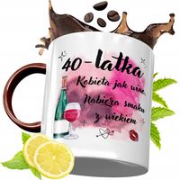 Kubek Bordowy 40 Urodziny Na Urodziny Prezent Z Nadrukiem Ze Zdjęciem