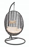 Fotel podwieszany WISZĄCY gniazdo ogrodowy z poduszką KOSZ na stelażu