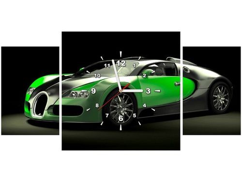 80X40CM ZEGAR ZIELONE BUGATTI VEYRON OBRAZ na Arena.pl