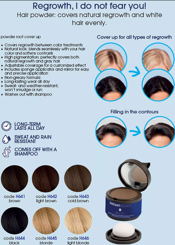 BŁYSKAWICZNY RETUSZ H645 puder do tuszowania odrostów   KOLOR  blond na Arena.pl