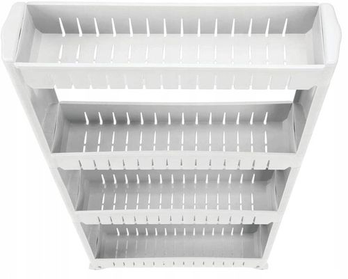 SZAFKA DO KUCHNI ŁAZIENKI MOBILNA NA KÓŁKACH BIAŁA WĄSKI REGAŁ 4 POZIOMY na Arena.pl