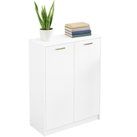 Regał biurowy biały z półkami słupek wolnostojący skandynawski loft 108 cm