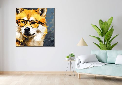 Obraz 100x100cm Intelektualny Psiak na Arena.pl