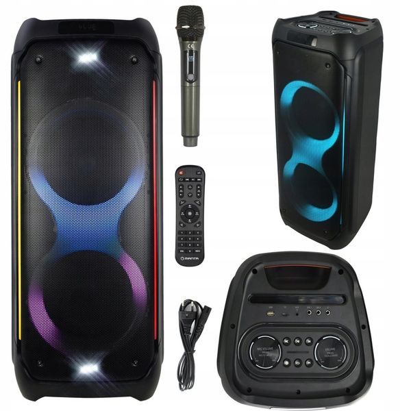 Głośnik Bluetooth Karaoke Manta Przenośny Athos Mikrofon USB Power Audio zdjęcie 1