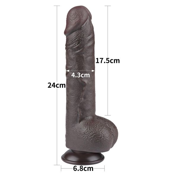 9.5'' sliding skin dual layer dong black zdjęcie 2