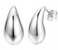 KOLCZYKI SREBRNE 925 SREBRO NA PREZENT WKRĘTKI NA SZTYFCIE ŁEZKI KROPLE