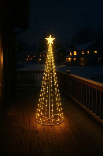 Choinka LED Na Stelażu Programator 8 Trybów Świecenia Łańcuch Świetlny na Arena.pl